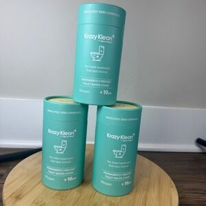 3 Krazy Klean Toilet Treatment New 10 Yr Chemical Free Stain Prevent Bact-o-bane